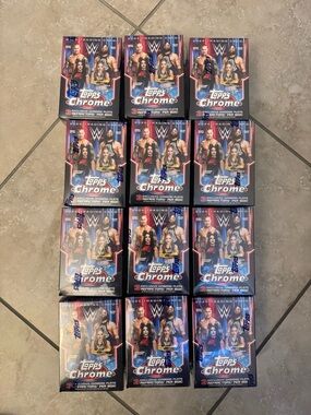 LOT OF 12 2026 WWE Topps Chrome Blaster Box Trading Cards  | 28 TOTAL CARDS EACH